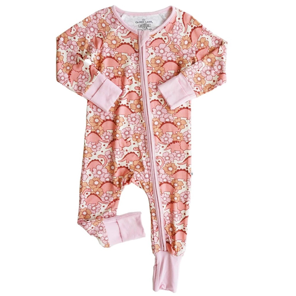 CADEN LANE DINO DIVA CONVERTIBLE ZIP ROMPER12-18M